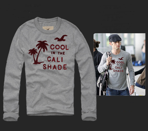 Hollister Hombres De Cuello Redondo Largo Remera HCO3798